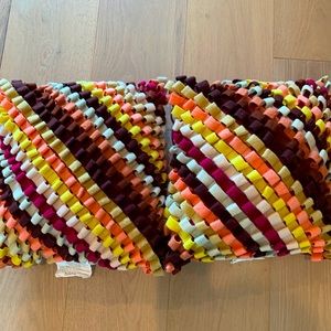Two Missoni for Target multicolor feltloop pillows
